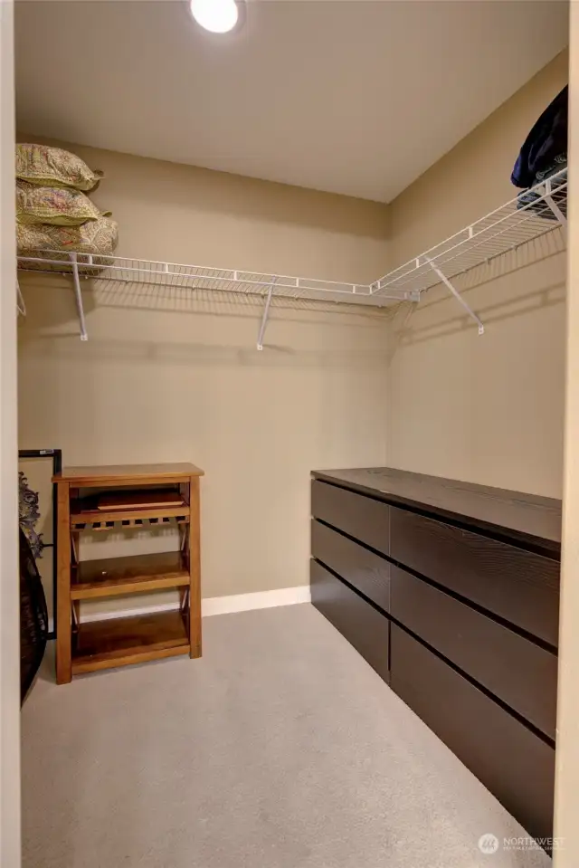 Primary walk in closet