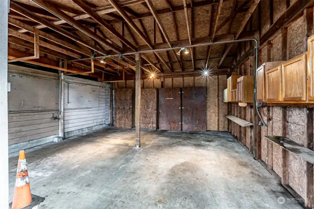 Interior of the carport