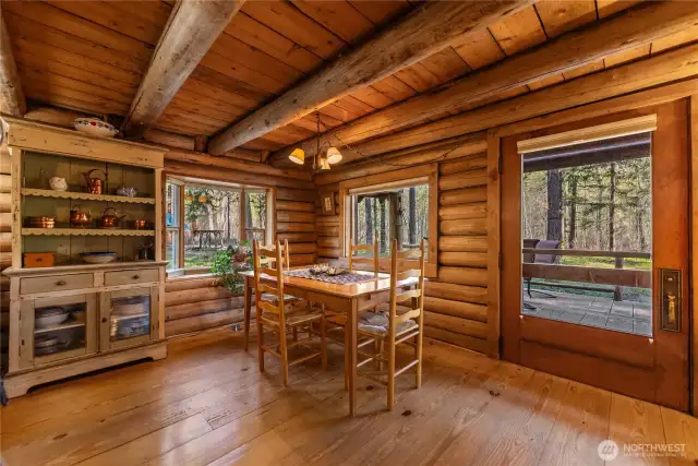 Dining area with room to expand for guests.