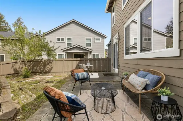 Paved patio area