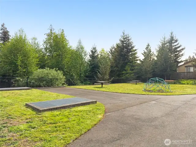 Community playground just behind the house