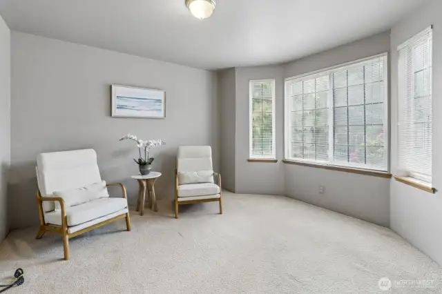 The third bedroom offers versatile space—perfect for an office, meditation room, exercise area, or whatever you envision—with large windows that fill the room with natural light.