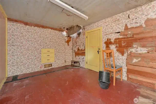 unfinished portion upstairs