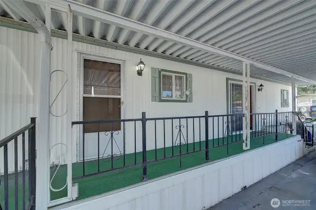 East Carport Entry door & slider