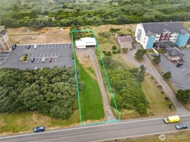 Large lot contains over 17,000 SF