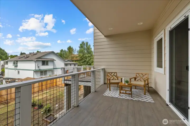 Main House covered balcony off of Living Room