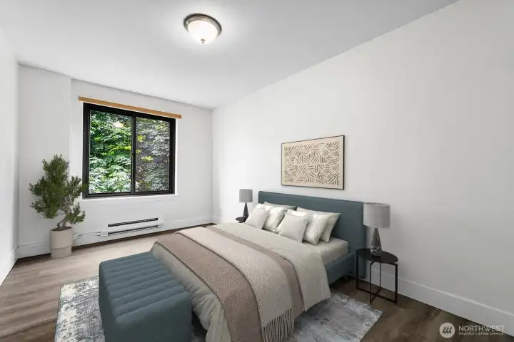 2 of 2 bedrooms. This room is virtually staged.