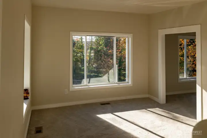 Living Room, notice the large windows.