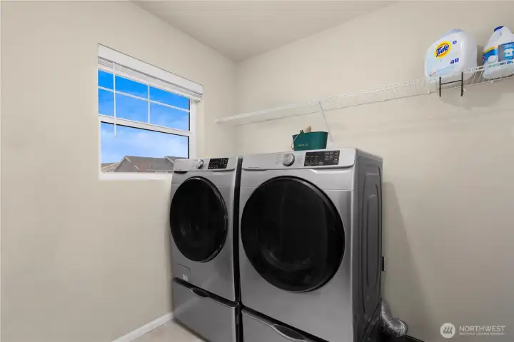 spacious laundry room