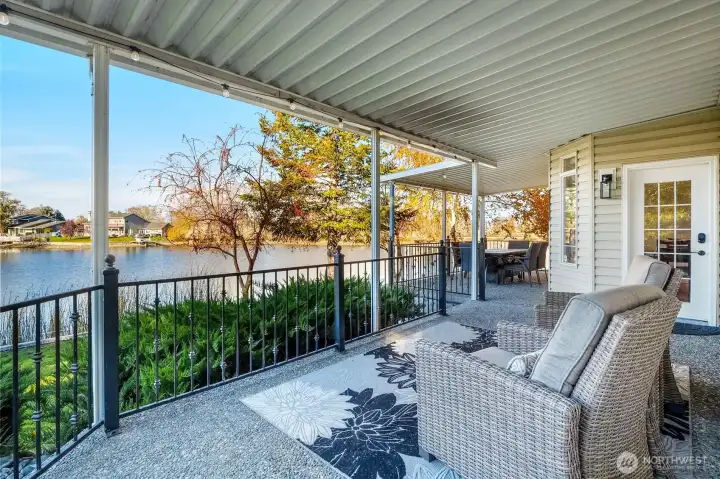 Another view of the huge patio. So serene