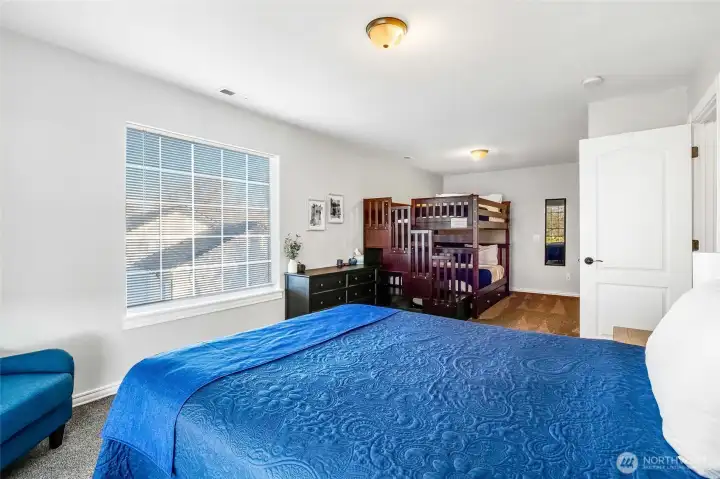 3rd upstairs bedroom that overlooks the lake.