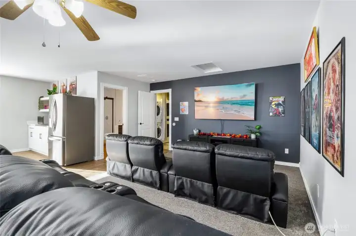 Another view of the theatre room space