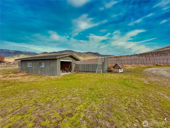 Detached garage/shop is 684 sf