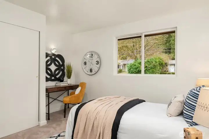 Bedroom #3 also with desk space.