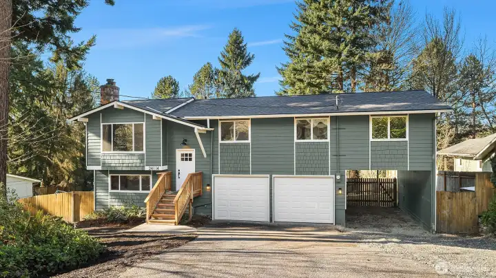 2-car garage + carport