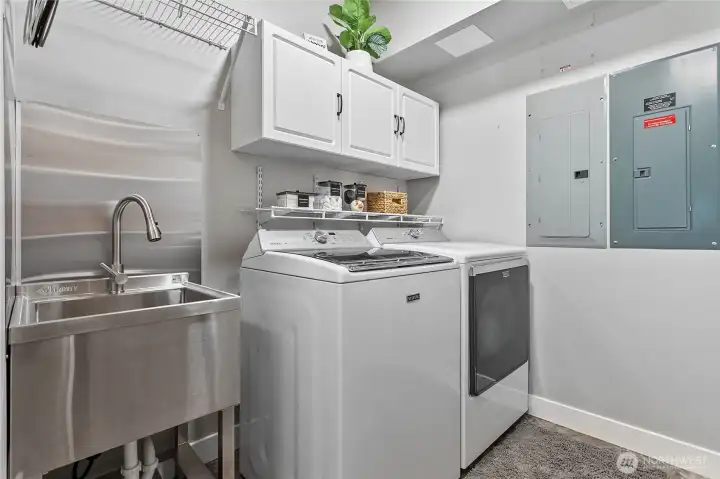 Lower level utilty room with second laundry