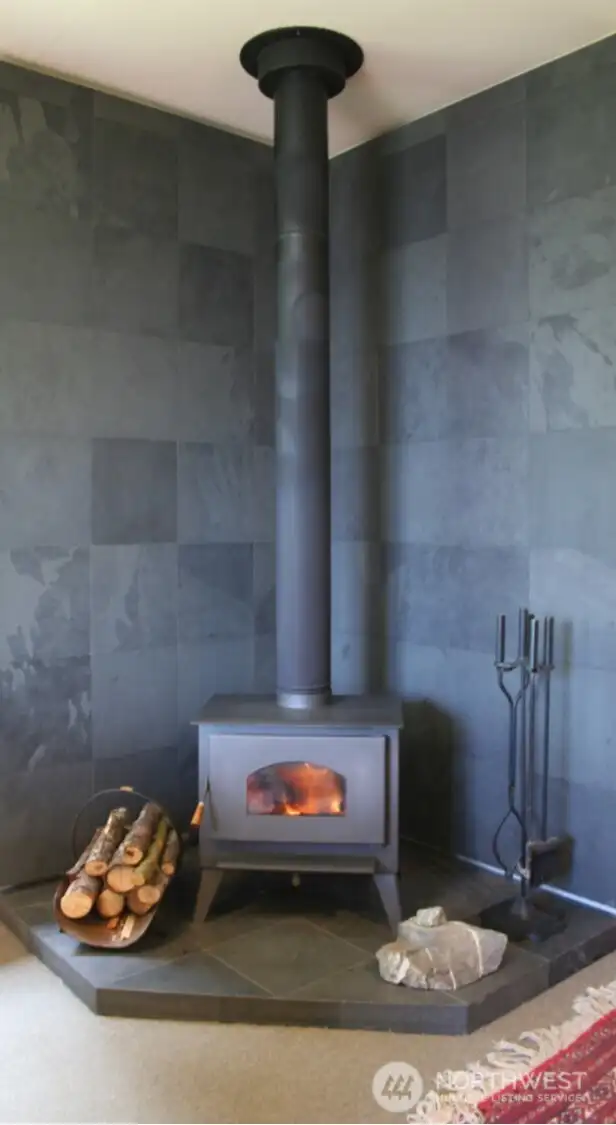 Studio has this cute woodstove