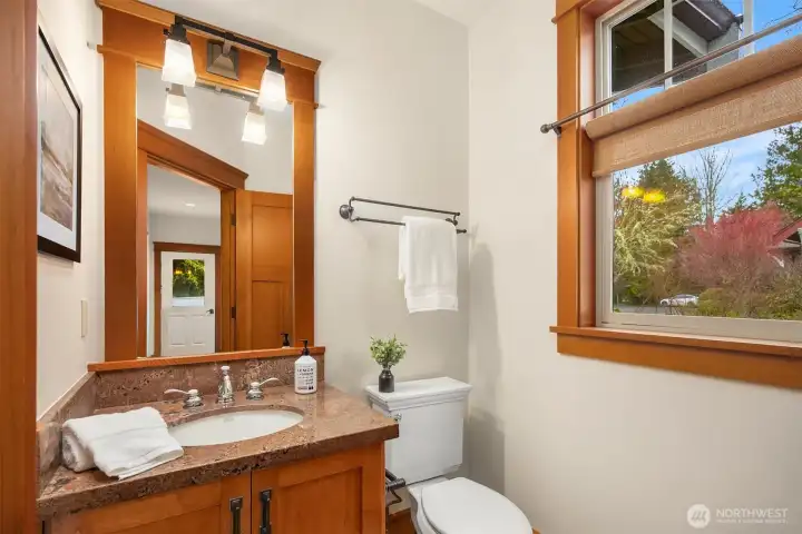 half bath off garage entry