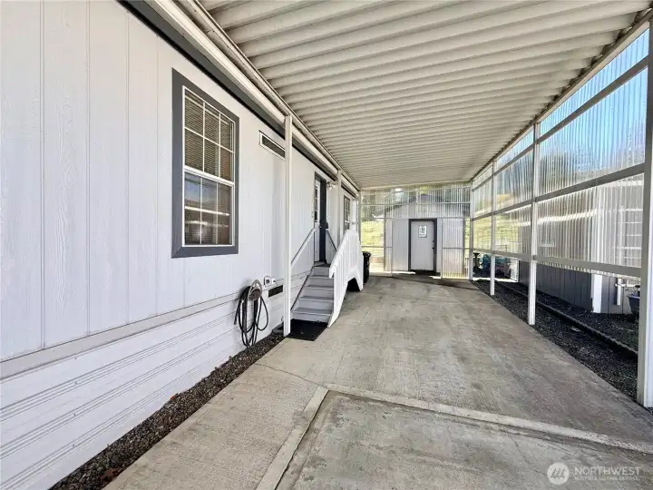 Closer look under the carport.