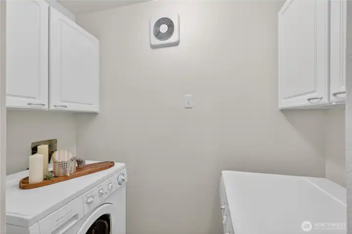 In Unit Laundry room w/ Storage