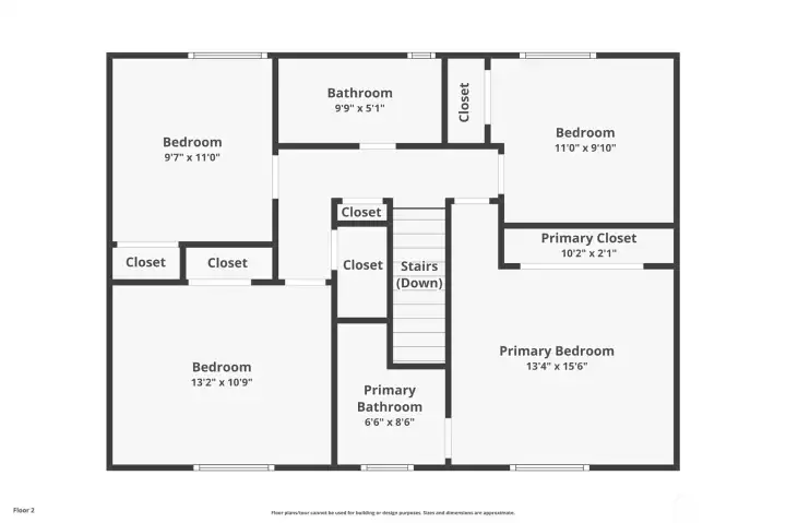Upstairs floor plan
