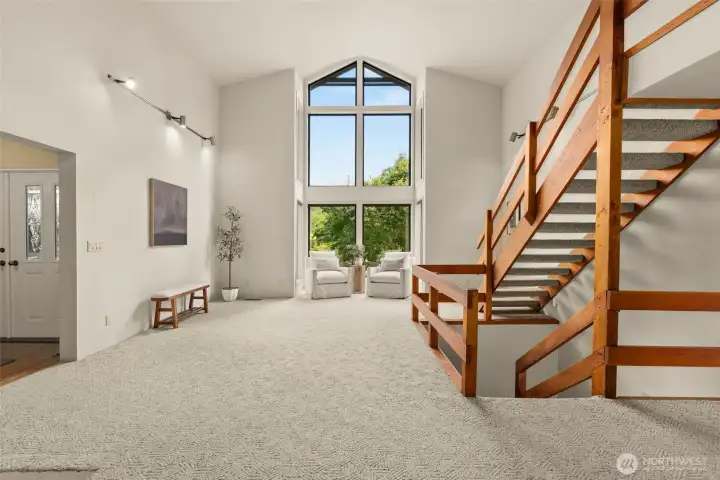 Great room that allows the light in. Great room that allows the light in.