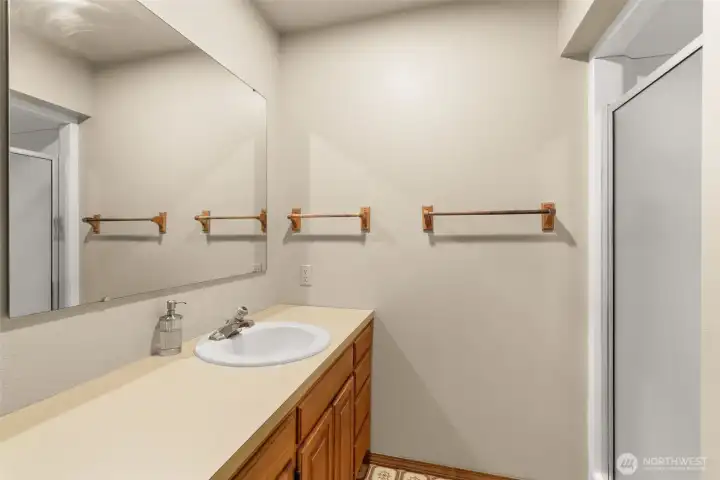 Lower floor Bath with shower. Lower floor Bath with shower.