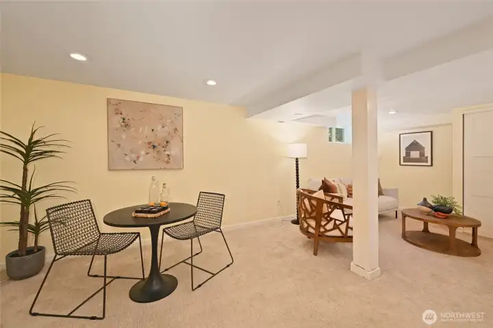 Lower level rec room.