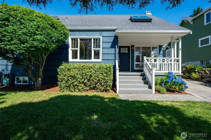 Rocking-chair front porch, central A/C, skylights, ceiling fan & oozing with charm.