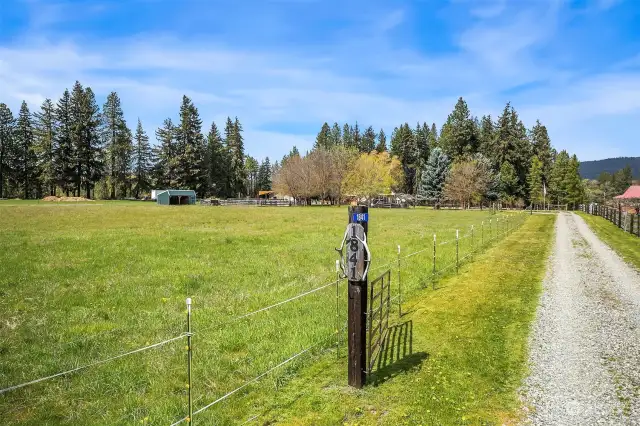 Gated driveway entrance off Westside Road, just minutes to South Cle Elum and downtown Cle Elum