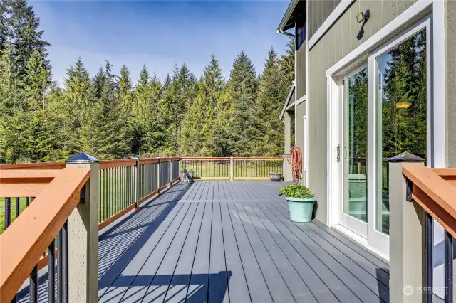 Large sun filled deck for entertaining