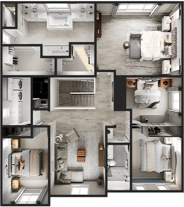 Second floor- colors and features may vary
