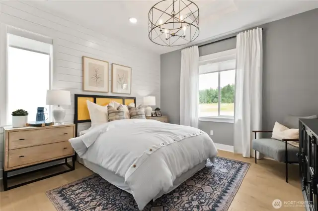Guest Bedroom: Model Home pictures for reference only- Colors and features will vary. Please talk with our site team for specific  details.