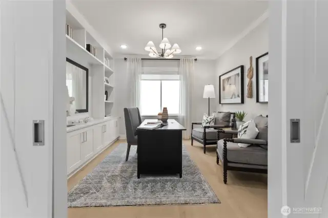 Den: Model Home pictures for reference only- Colors and features will vary. Please talk with our site team for specific  details.
