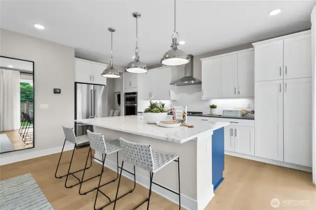 Kitchen: Model Home pictures for reference only- Colors and features will vary. Please talk with our site team for specific  details.