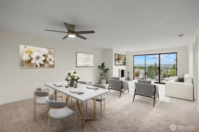 Welcome to your spacious, fully renovated condo with a mountain View!