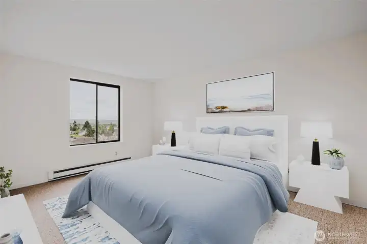 Virtually Stage Bedroom with King Sized Bed