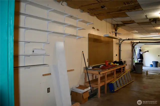 Shelving and workspace