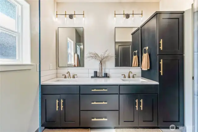 Main Level Bathroom with Dual Vanity Sinks