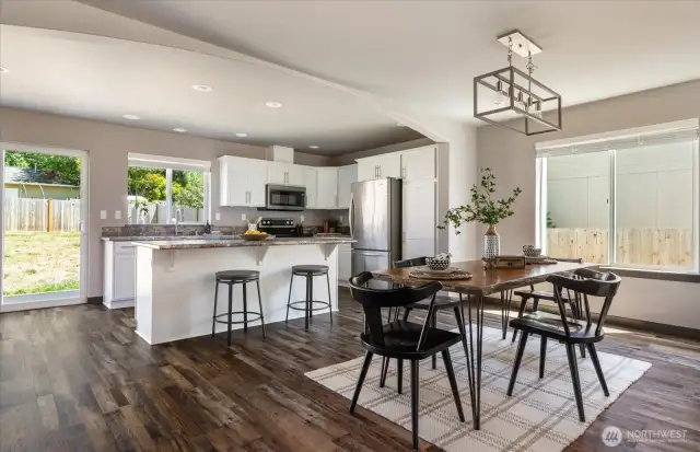The open floor plan is conducive to entertaining!