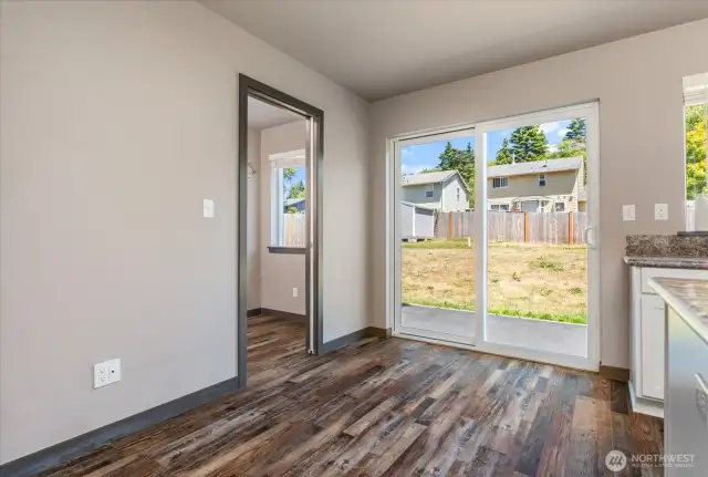 This area is a perfect spot for a coffee bar or a desk.