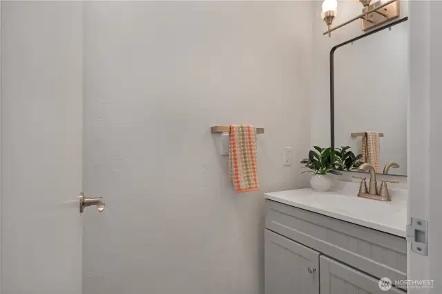 All new 1/2 bath on main level for your guests.