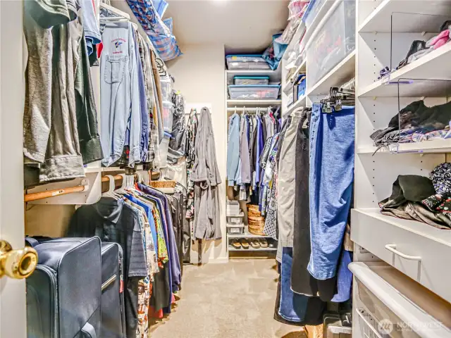 Spacious walk in closet