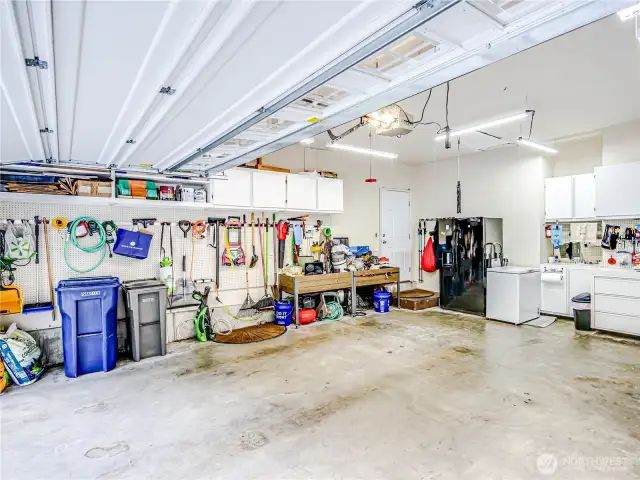 Work space in garage