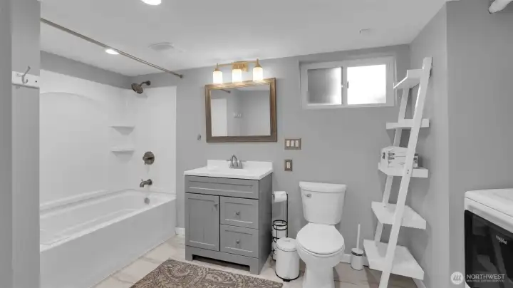 Full bath in basement