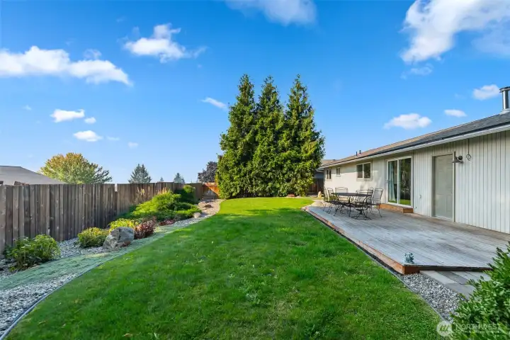 Back patio perfect for entertaining and taking in the views.