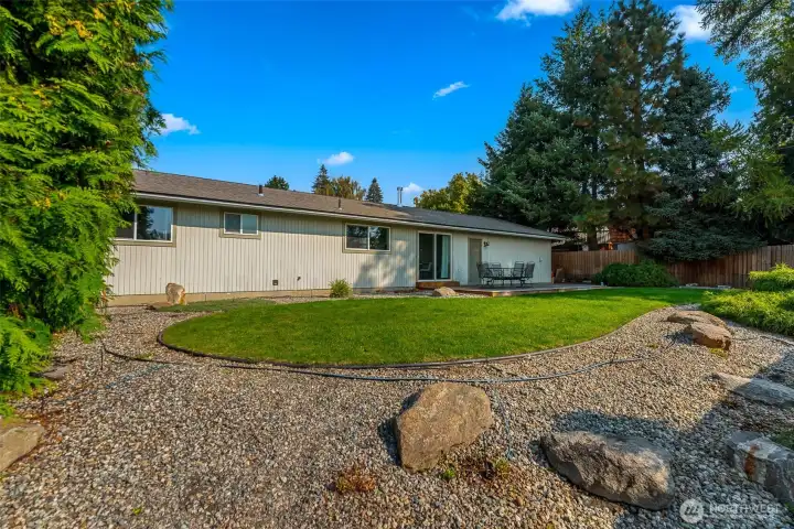 Backyard view of the home.