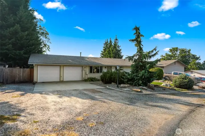 Easy-access driveway with plenty of room for all your toys.
