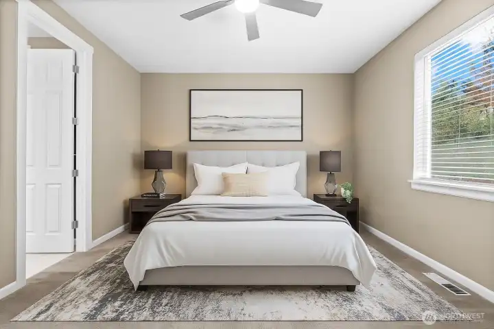 Staged Primary Bedroom
