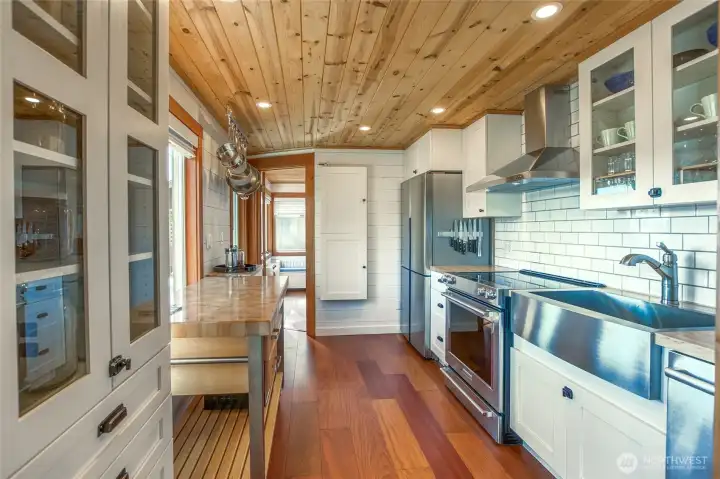 The kitchen is classic with modeern upgrades.